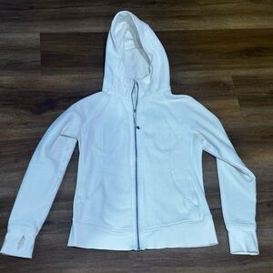 Lululemon White Zip-Up Hoodie